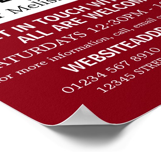 Jesus on the Cross, Christian Bible Class Advert Poster (Hoek)