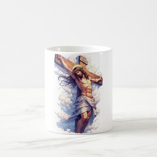 Jesus on the Cross Christian Coffee Mug Koffiemok (Center)