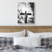 Jesus on the Cross – Faith and Redemption Canvas   Afdruk (Insitu (Slaapkamer))