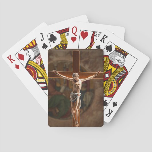 Jesus on the cross playing cards pokerkaarten (Achterkant)