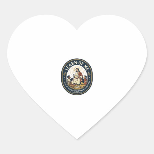 Jesus Onderwijsassistent School Steunpersoneel T-S Hart Sticker (Voorkant)