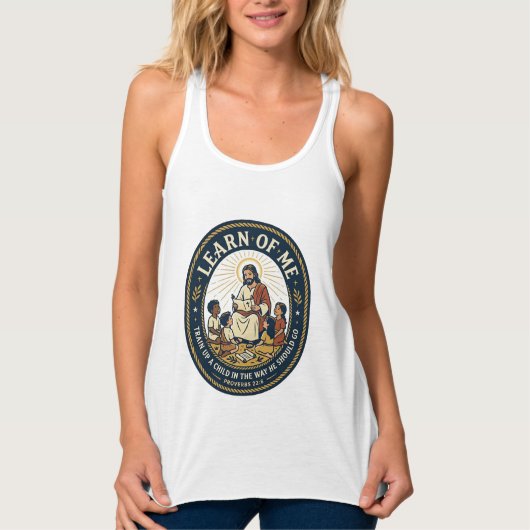 Jesus Onderwijsassistent School Steunpersoneel T-S Tanktop (Voorkant)