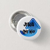 JESUS One Way Ronde Button 3,2 Cm (Voorkant /achterkant)