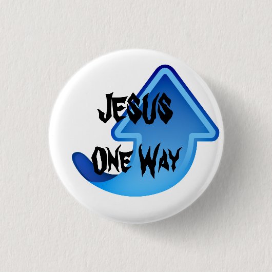 JESUS One Way Ronde Button 3,2 Cm (Voorkant)