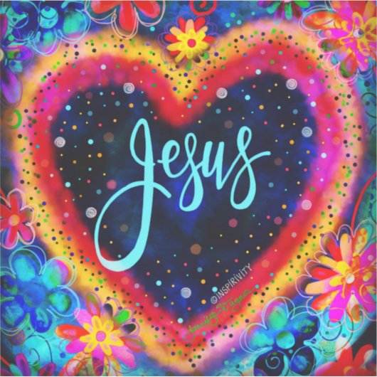Jesus ONE WORD Inspiron Sticker (Voorkant)
