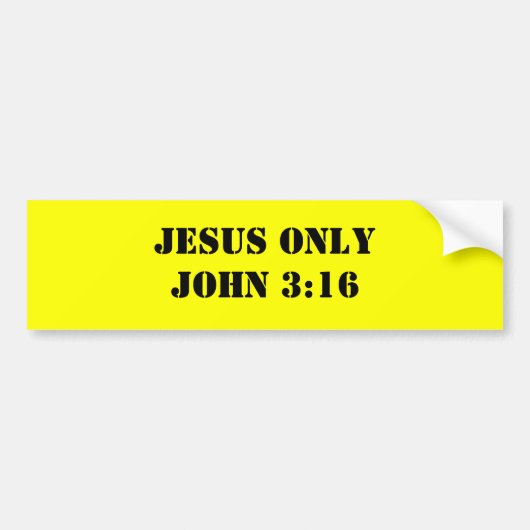 JESUS ONLYJOHN 3:16 BUMPERSTICKER (Voorkant)