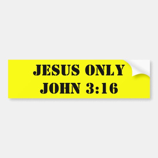 JESUS ONLYJOHN 3:16 BUMPERSTICKER (Voorkant)