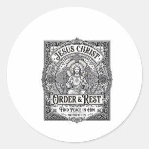 Jesus Ontruim Opgeruimd Thuis T-Shirt Christelijke Ronde Sticker