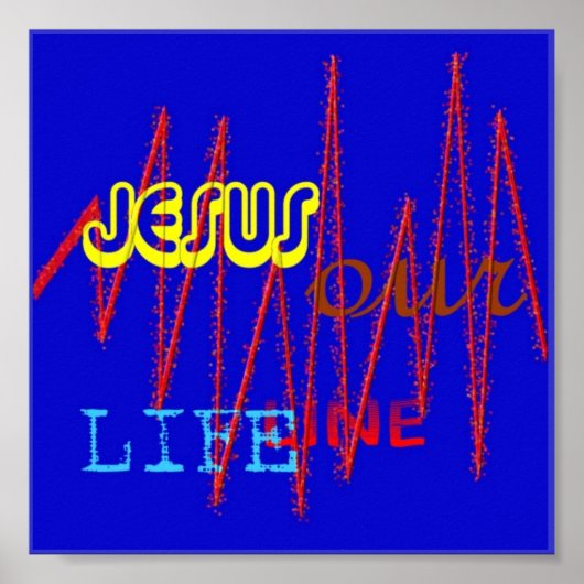 JESUS onze LIFE LINE Poster (Voorkant)