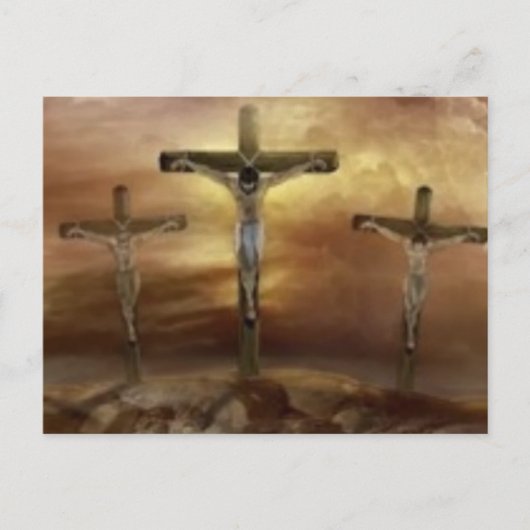 JESUS OP DE KROS BRIEFKAART (Voorkant)