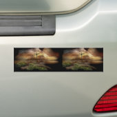 JESUS OP DE KROS BUMPERSTICKER (Op auto)