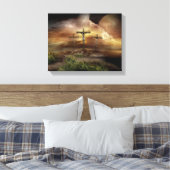 JESUS OP DE KROS CANVAS AFDRUK (Insitu (Slaapkamer))