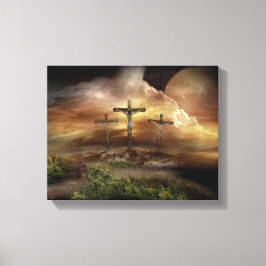 JESUS OP DE KROS CANVAS AFDRUK