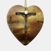 JESUS OP DE KROS KERAMISCH ORNAMENT (Rechts)