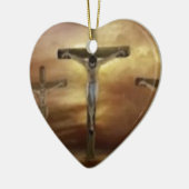 JESUS OP DE KROS KERAMISCH ORNAMENT (Links)