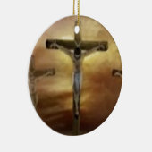 JESUS OP DE KROS KERAMISCH ORNAMENT (Rechts)