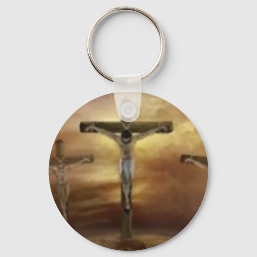 JESUS OP DE KROS SLEUTELHANGER (Voorkant)