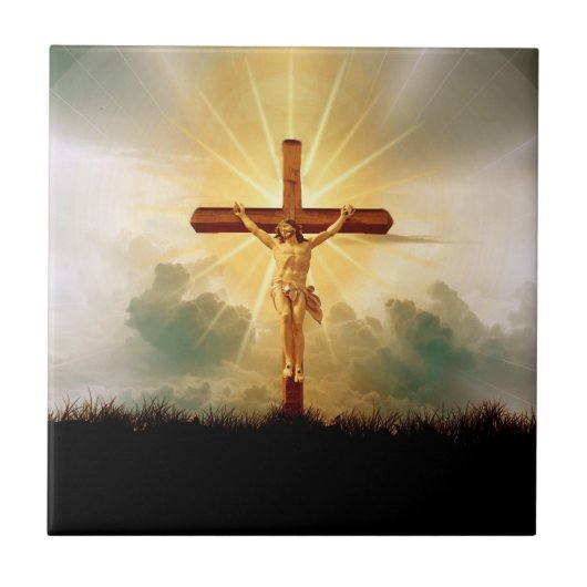 JESUS OP DE KROS TEGELTJE (Voorkant)