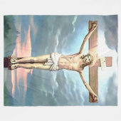 JESUS op de KROSS Fleece Blankets Deken (Voorkant (Horizontaal))