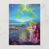 JESUS OP DE SEASHORE, Sint-John 21 Briefkaart (Voorkant)