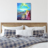 JESUS OP DE SEASHORE, Sint-John 21 Canvas Afdruk (Insitu (Slaapkamer))