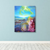 JESUS OP DE SEASHORE, Sint-John 21 Canvas Afdruk (Insitu (Houten vloer))