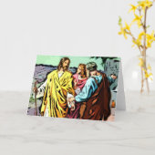 Jesus op de Weg aan Emmaus Kaart (Gele Bloem)