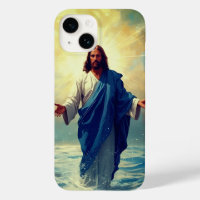 Jesus op water iPhone / iPad hoesje