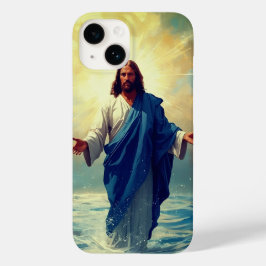 Jesus op water iPhone / iPad hoesje
