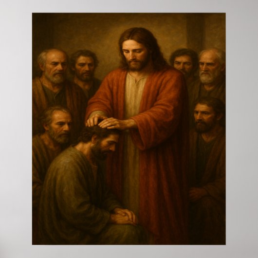 Jesus Ordaining Apostles ™ LDS Wall Art Print (Voorkant)