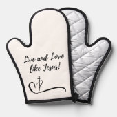 Jesus Oven Mitt en Pot Holder Ovenwant (Voorkant / Achterkant)