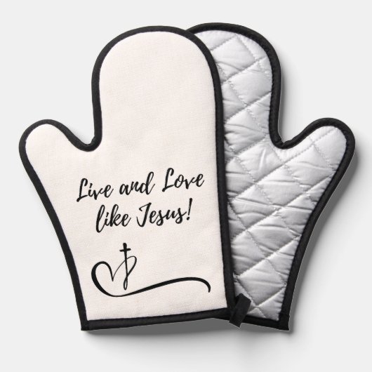 Jesus Oven Mitt en Pot Holder Ovenwant (Voorkant / Achterkant)