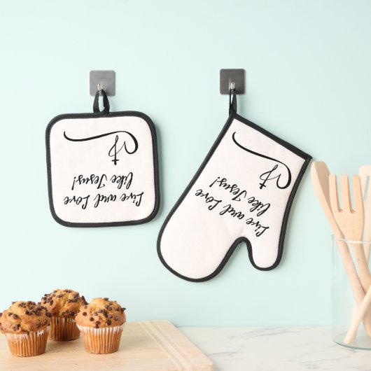 Jesus Oven Mitt en Pot Holder Ovenwant & Pannenlap Set (Insitu(Ophanging))
