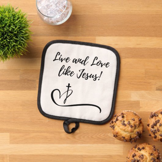 Jesus Oven Mitt en Pot Holder Pannenlap (Top down)