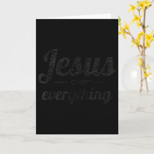 Jesus Over Everything Gift For Christian Women Mom Kaart (Gele Bloem)