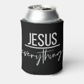 Jesus Over Everything Religious Christian Christ O Blikjeskoeler (Blikje Achterkant)