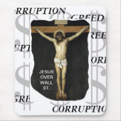 JESUS OVER WALL ST. GREED CORRUPTION MUISMAT (Voorkant)