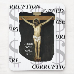 JESUS OVER WALL ST. GREED CORRUPTION MUISMAT