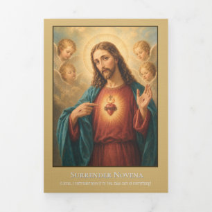 Jesus Overgave Novene Katholiek Gebed Drieluik Kaart