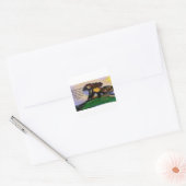 jésus overvloog vierkante sticker (Envelop)