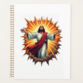 Jesus Overwinning Uitbarsting Vintage Gravure Shir Planner