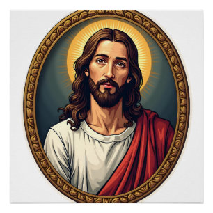 Jesus Palm Seal Vintage Gravure T-shirt 2 Perfect Poster