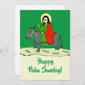 Jesus Palm Sunday Verzenden via SMS Download Feestdagenkaart (Voorkant / Achterkant)