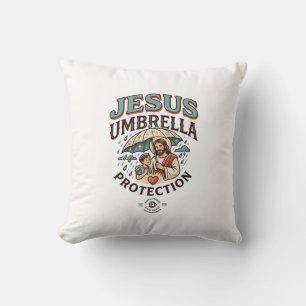 Jesus Paraplu Bescherming Jesus Paraplu Beschermin Kussen