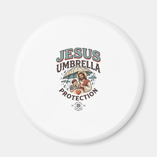 Jesus Paraplu Bescherming Jesus Paraplu Protectio Magneet (Voorkant)