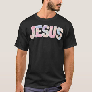 Jesus Patchwork Bloemstuk Christelijk Schattig Cot T-shirt