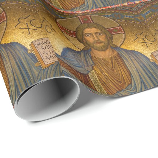 Jesus Pattern Wrapping Paper Cadeaupapier (Rol Hoek)