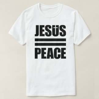 JESUS=PEACE wit, zwart shirt