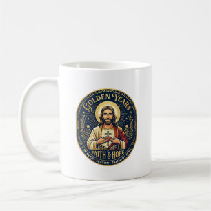 Jesus Pensioen Vintage T-shirt Christen Koffiemok