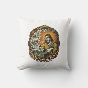 Jesus Per ongeluk 100 Kleurenkopieën Printerfout Kussen